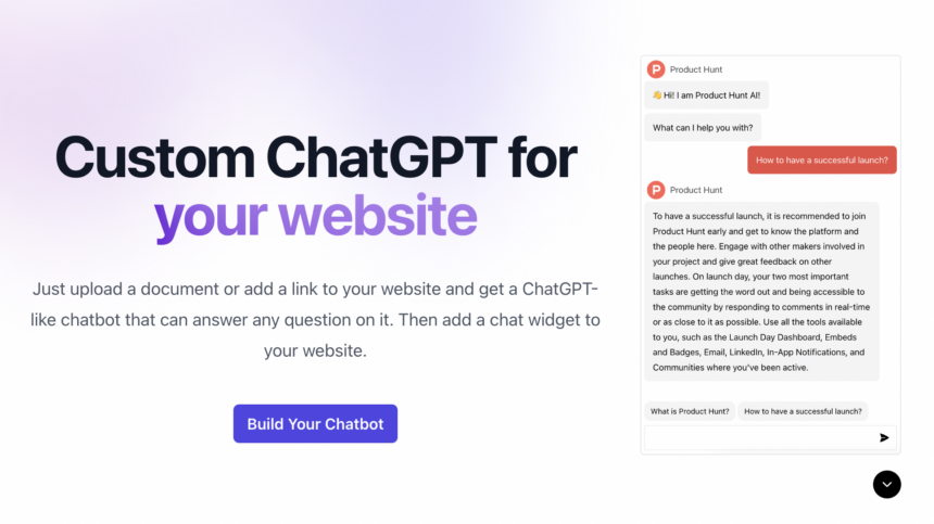 Chatbase : Custom ChatGPT for your website