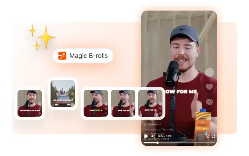 Submagic: Augmentez l'engagement de vos vidéos de 25 % en ajoutant des images d'archives de haute qualité sur le site B-Rolls de Storyblocks.