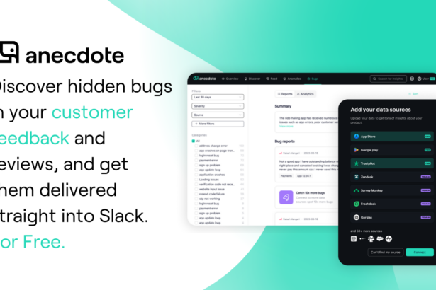 Data-driven companies of all sizes use Anecdote to securely analyze their customer reviews, uncover bugs and user experience issues, track feature requests, and reduce churn.