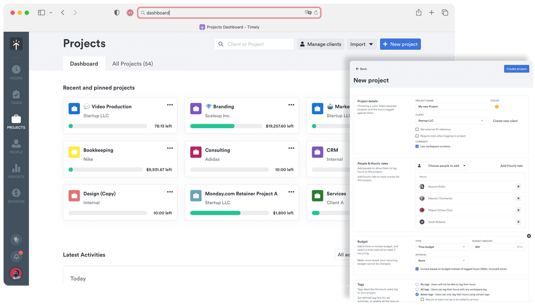 Timely : Project dashboard : Streamline Your Project Management with Timely's Projects Dashboard.