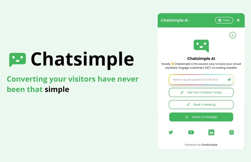 Chatsimple: Chatbot GPT for website visitor powered by AI