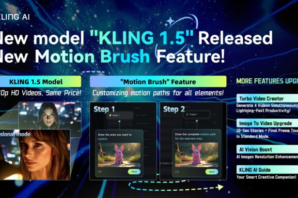 New Model "KLING 1.5" Released, New Motion Brush Feature!