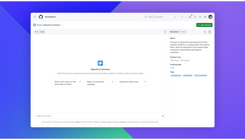 OpenAI o1-preview and o1-mini are now available in GitHub Copilot Chat in VS Code and in the GitHub Models playground.
