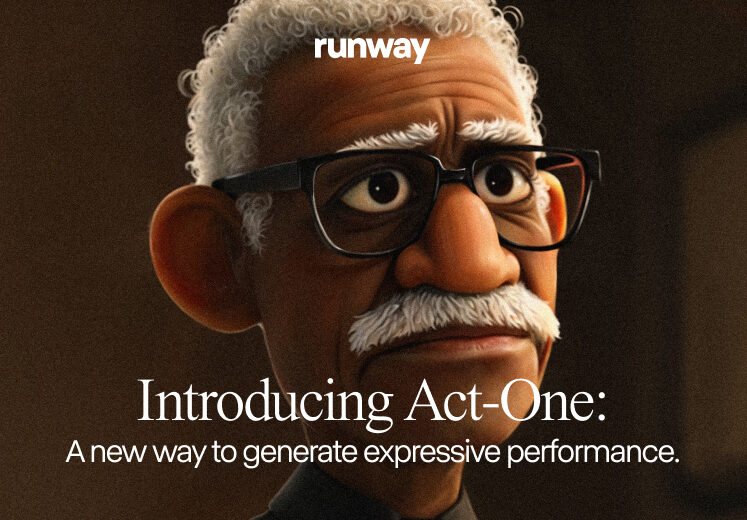 Runway Act-One: A new way to generate expressive character performances using simple video inputs.