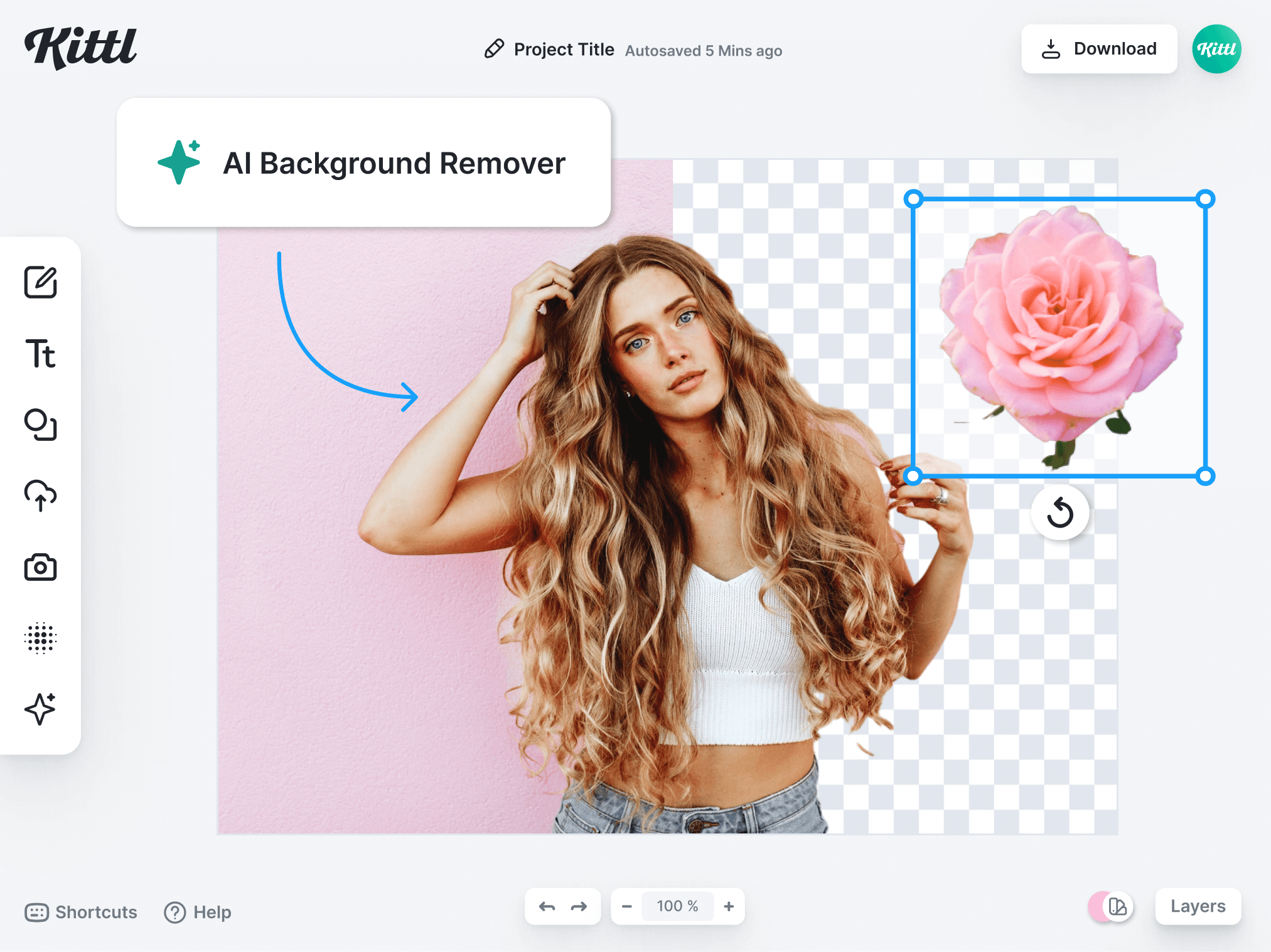 Background Removal Tool with Kittl ai