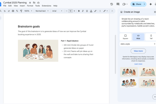 Use Gemini in Google Docs to Create Unique Images for Your Documents