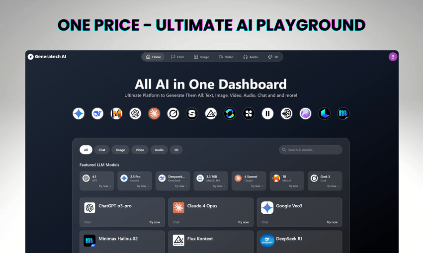 All AI in One Dashboard